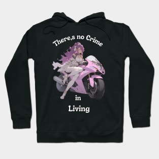 Motorcycle Anime Biker Girl Hoodie